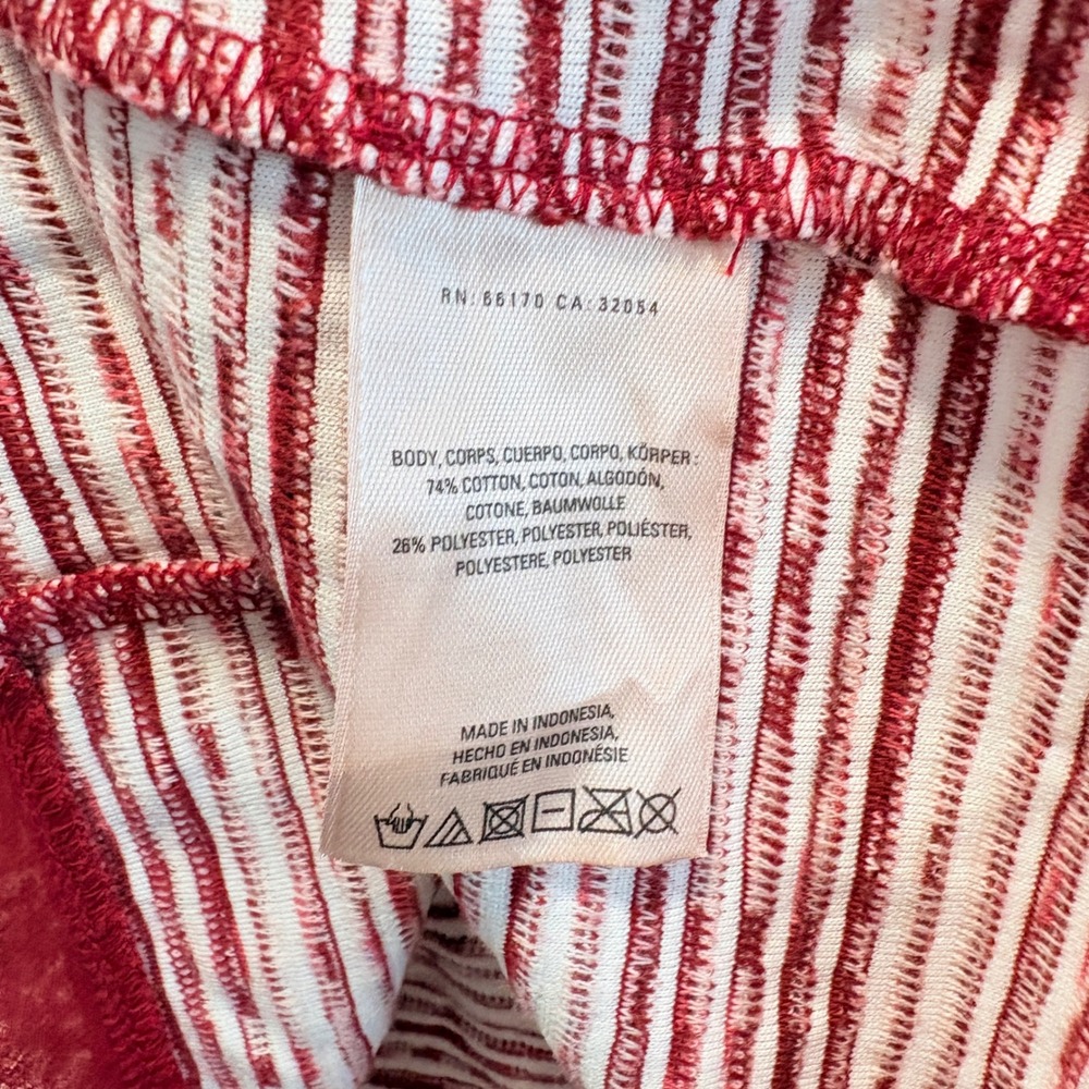 Anthropologie Indira Tank Top  Red White Striped Textured Tank Top Shell Size M - Picture 6 of 9